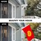 G128 Combo Pack: 6 Ft Tangle Free Spinning Flagpole (White) & Kyrgyzstan Flag 3x5 Ft Printed 150D Polyester, Brass Grommets (Flag Included) Aluminum Flag Pole